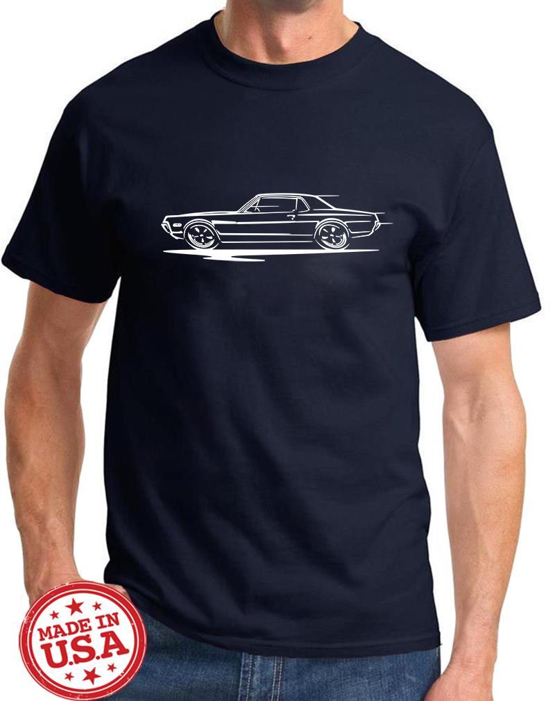 1967-68 Mercury Cougar Hardprint T-Shirt – Vintage Car Design Tee | Heavyweight Cotton, Unisex Fit