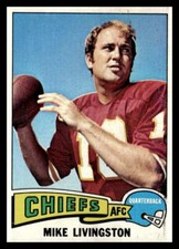 Mike Livingston 1975 Topps #228 Kansas City Chiefs Football Card