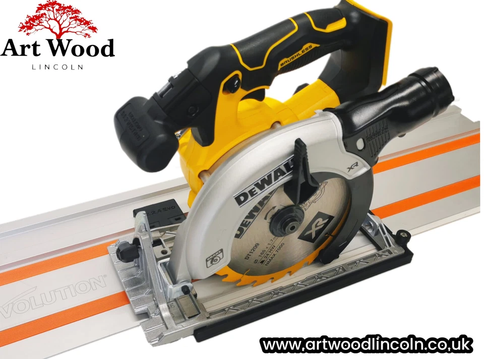 Sierra circular base adaptador Dewalt DCS391 DCS565 EVOLUCIÓN guía vía férrea