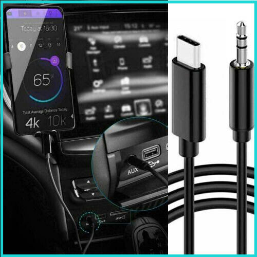 Cable Type C To 3.5mm Car Audio Aux Jack Adapter Black For Huawei Headset Stereo - 第 2/14 張圖片