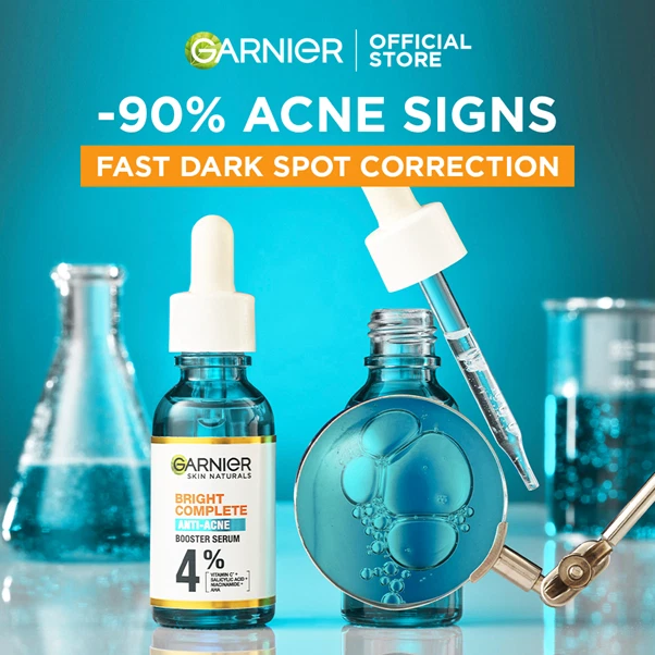 1 X Garnier Skin Naturals Bright Complete Anti -Acne Booster Serum 30 ml - Image 4 of 4