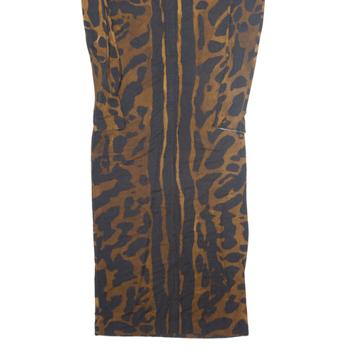 ALEXANDER MCQUEEN Womens Bodycon Dress Black Animal Print Long Sleeve Long S - Picture 6 of 8