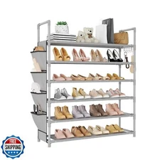 LANTEFUL 6 Tier Shoe Rack Storage for 24-30 Pairs Shoe and Boot, Shoe Organiz