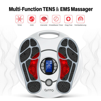 Fußmassagegerät TENS Gerät Muskelstimulation verbessert die Durchblutung DE