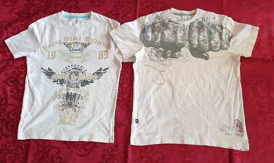 2 X T-Shirt. Bunt No Name und Fäuste Marc Ecko . Gr S..(FP.18 ) REDUZIERT 14  
