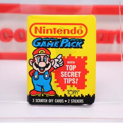 Topps NINTENDO Game Pack 1989 TRADING CARDS -SEALED MARIO COVER! Pay  SHIPPING!