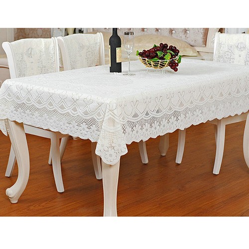 White Vintage Embroidered Lace Tablecloth Dining Table Cloth Doily Wedding Home - Picture 19 of 23
