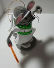 Handmade Felt Mouse Ornament/ Figurine - The Tennis Girl Mouse — photo 4
