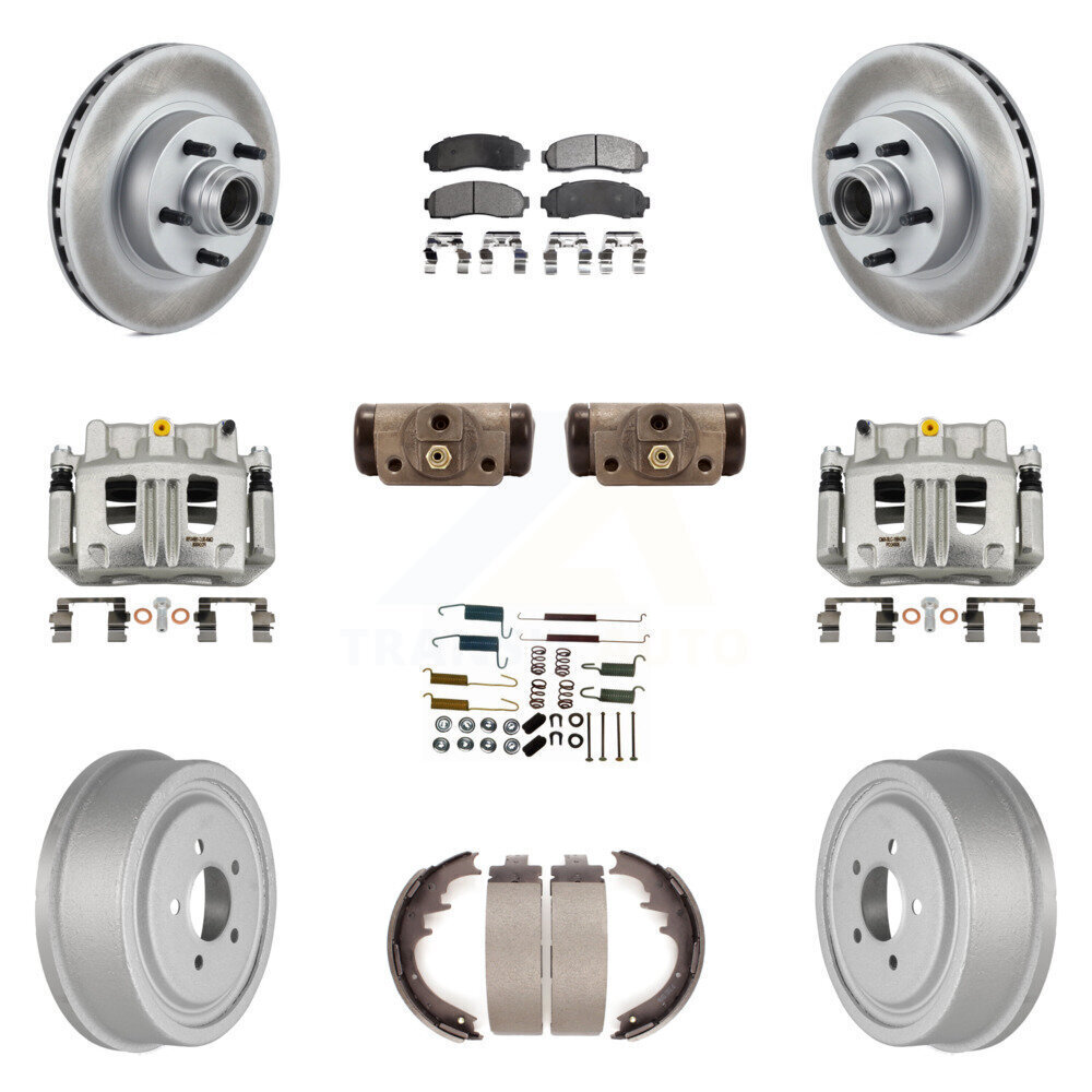 Front Rear Disc Brake Caliper Rotor Drum Ceramic Pad Kit Cylinder Set for Cars