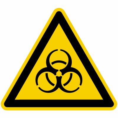 Schild Warnzeichen ''Warnung vor Biogefährdung'' Kunstoffplatte nach ISO 7010 20cm