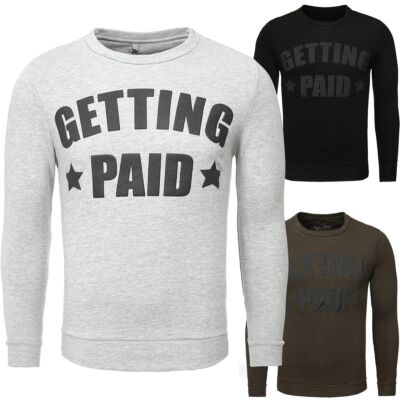 Key Largo Herren Sweatshirt Getting Paid Rundhals Pullover slimfit MSW00042
