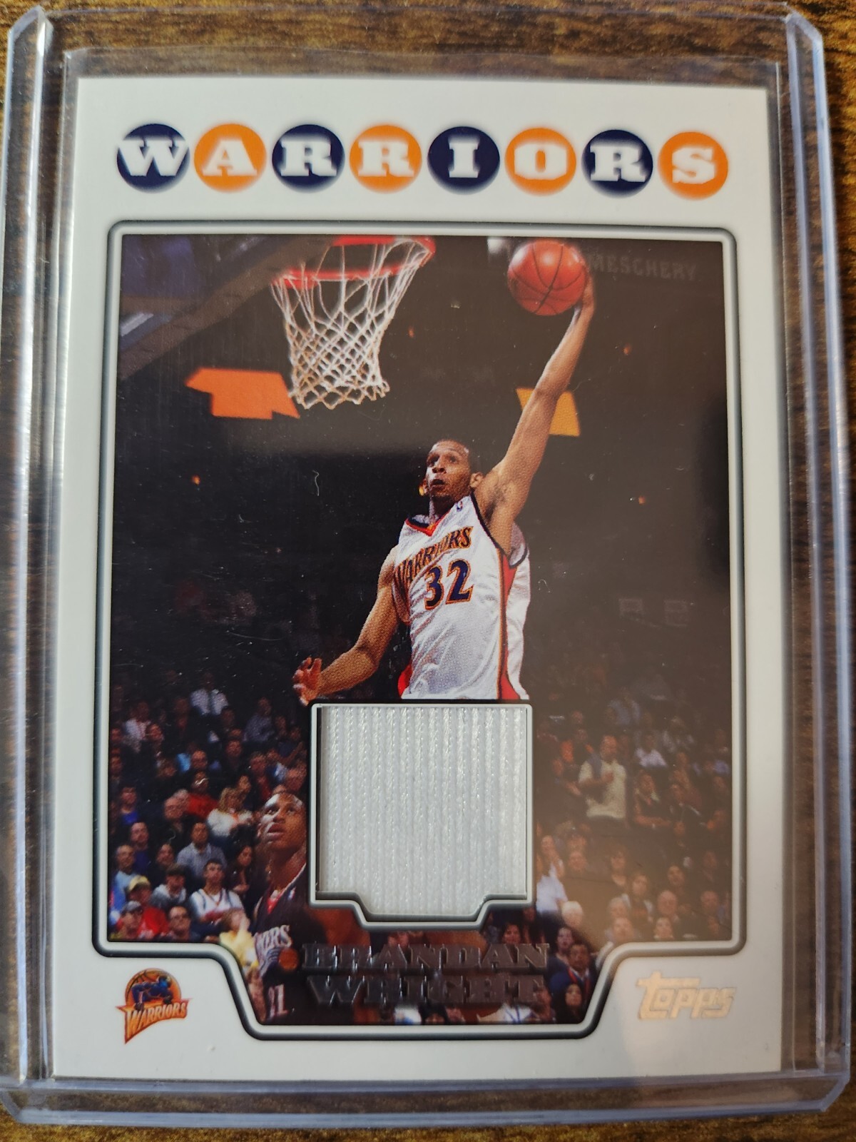 2008-09 Topps Brandon Wright Game Jersey Relic #TBKR 20 Golden State Warriors