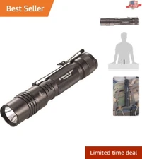 High-Performance EDC Tactical Flashlight - 500 Lumens, Multi-Fuel, Black