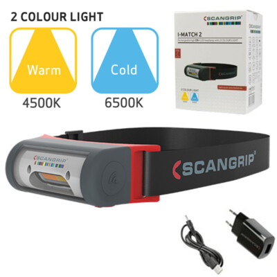 SCANGRIP I MATCH 2 COB Profi Sensor Kopflampe Stirnlampe Arbeitsleuchte 03.5446