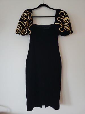 SALE! 1980's Vintage Black Velvet Cocktail Dress Women's Formal Valentine's Day | eBay SALE! 1980's Vintage Black Velvet Cocktail Dress Women's Formal Valentine's Day | eBay
