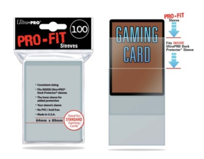 Ultra PRO Black Collectible Card Game Card Sleeves Ultra PRO Platinum Clear Card  Sleeves - 100-Pack, Standard Size (64x89mm), Acid & PVC Free UPC  074427152215