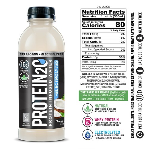 Protein2o 15g Whey Protein Infused Water Plus Electrolytes Variety Pack 16.9oz - Picture 3 of 4