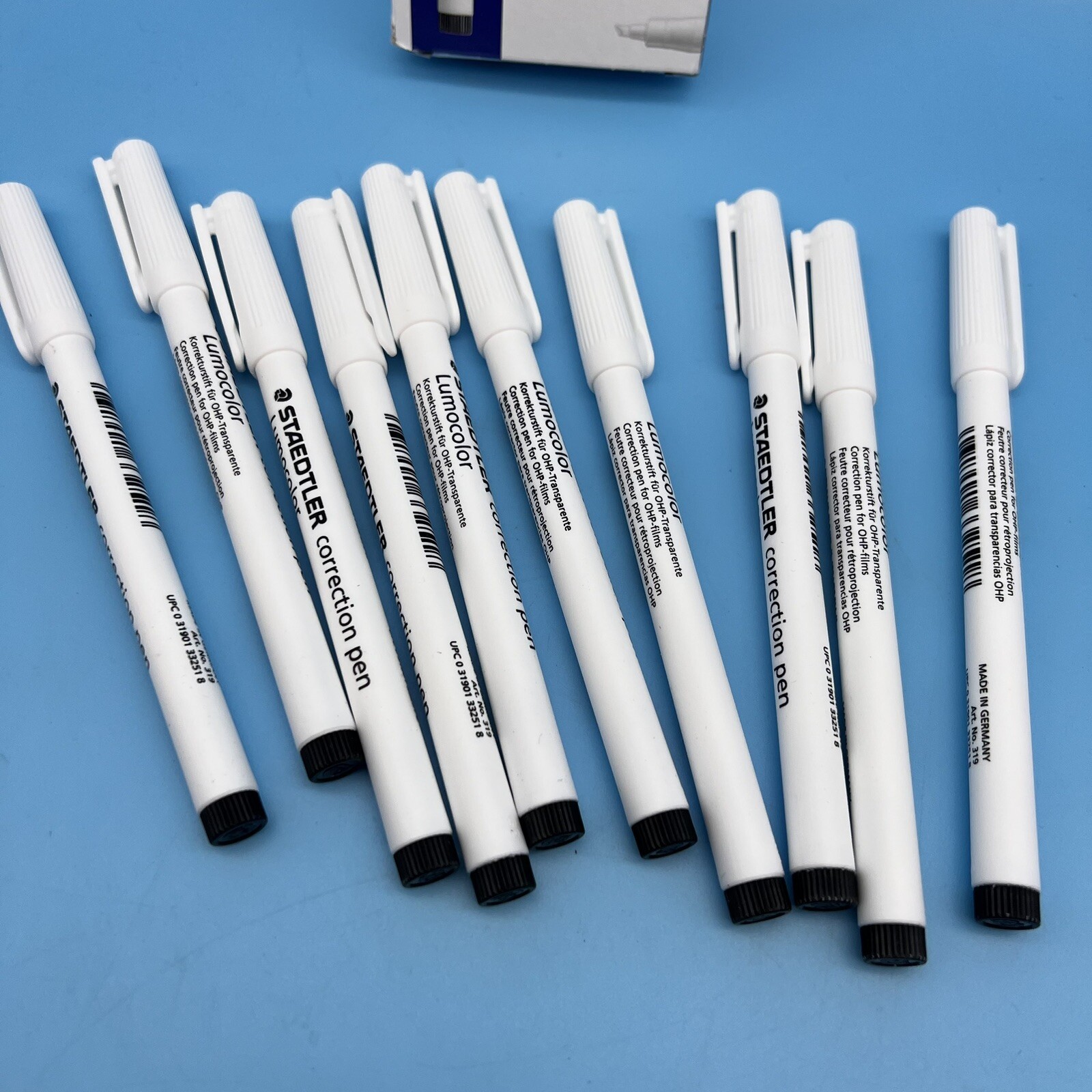 Staedtler Lumocolor Correction Pen, White, 10/Pack
