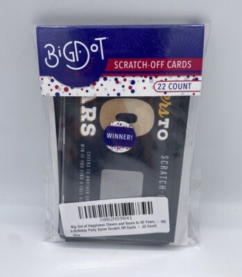 Birthday 30th Party Game Scratch Off Cards For 22 Count New