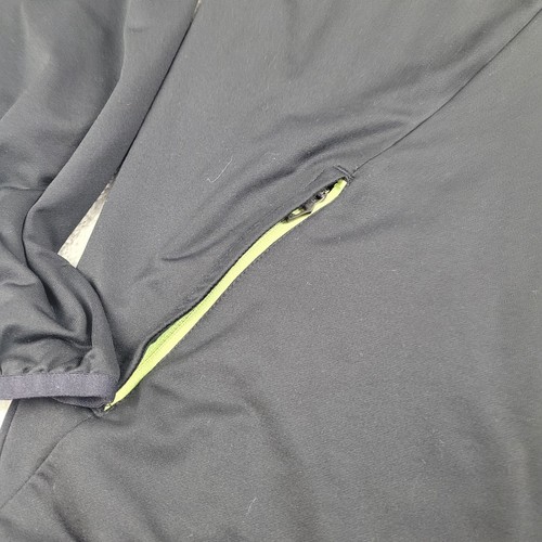 Adidas Hoodie Sweatshirt adult Sz Medium Black Yellow Stripes RN# 88387 - Picture 5 of 17