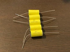 5 New 4 uF 250V Supertech MPT Film Audio Signal Crossover Capacitors (Qty)