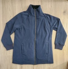 L.L. Bean Women's Navy Blue Full Zip Sherpa Lined Sweatshirt Size Small Petite