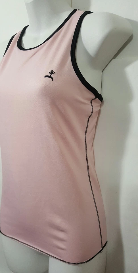 Top deportivo Kinesis rosa sin mangas espalda de corredor talla mediana cuello redondo forrado Foto 3 de 4
