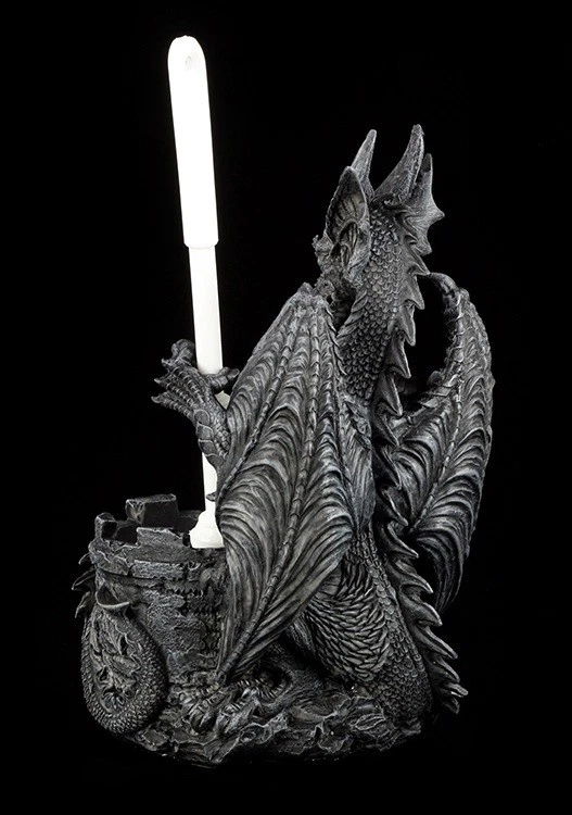 Drachen Toilettenbürstenhalter - WC-Bürste Fantasy Gothic Figur Klo Bad - Bild 4 von 4
