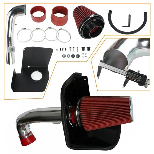 For 09-13 Chevy/GMC 1500 V8 4.8L/5.3L/6.0L Cold Air Intake Kit+Heat Shield Red - Picture 21 of 24