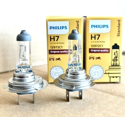 2x New OEM Philips 12972 H7 55W Light Lamp Bulbs Bulb Set FREE SHIPPING! - Image 1 of 3