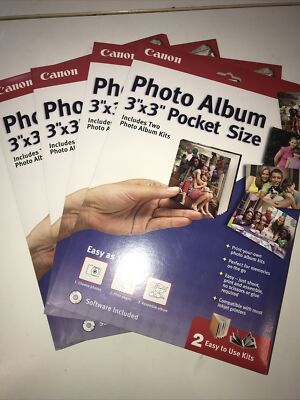 Lot Of 4 Sealed Canon Create Your Own Photo Album 3'' x 3'' Pocket Size