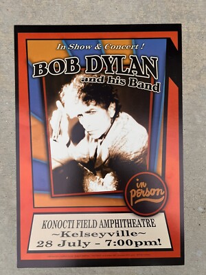 Bob dylan初来日公演パンフレット Bob Dylan And His Band concert poster 2007 Kelseyville Konocti