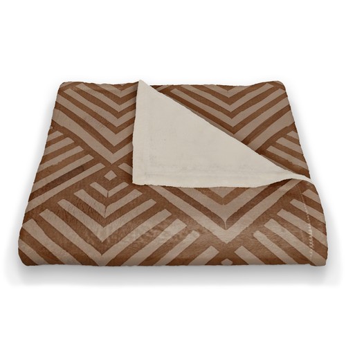 Creative Products Rust Watercolor Diamond 50 x 60 Coral Fleece Blanket - Picture 3 of 3
