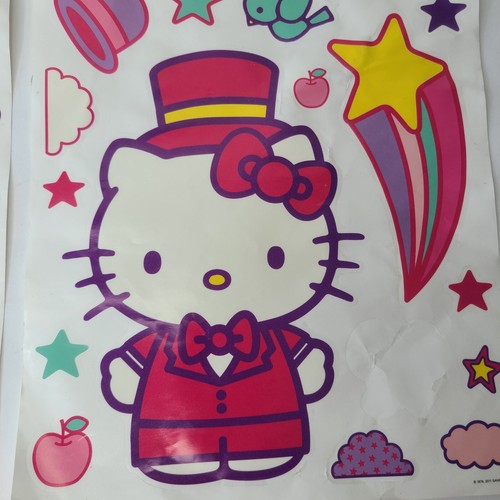 Calcomanías decorativas Hello Kitty Sanrio 2 hojas cáscara y palo reutilizables 2011 faltan - Imagen 13 de 21