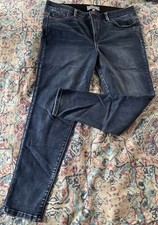 Wit  Wisdom Women Jeans 16 Elastic Waist Ab Solution Dark Wash Stretch Denim