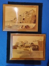 Italian Marquetry Wood Wall Art