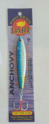 Point Wilson DART - Saltwater Jig - Surface Jig - Casting Jig 2 oz - Anchove blu