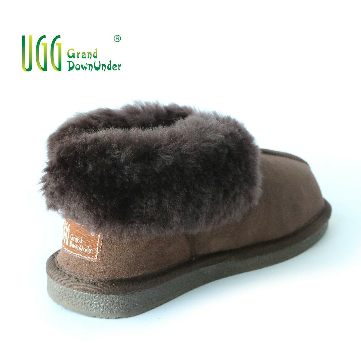 UGG Genuine Shearling Sheepskins Grip Sole Slippers/Scuffs