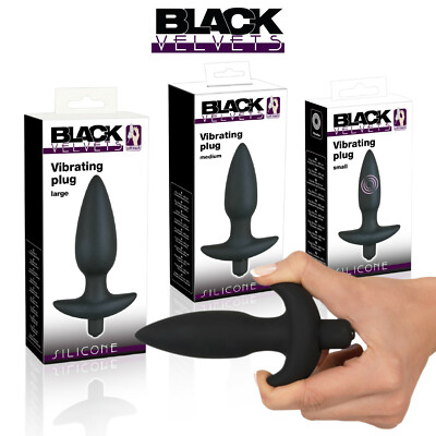 Black Velvets Vibrating Anal Plug Anale Vibrante Vibratore Ano Vagina  Morbido