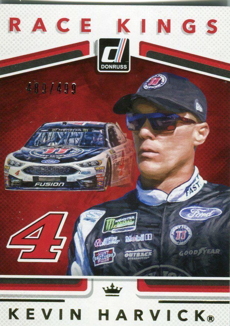2018 Panini Donruss NASCAR - Race Kings Kevin Harvick #7 Gold Foil /499 ...