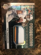 2020 Panini Elements Tua Tagovailoa Frequency 4CLR RC Patch 6/47 Dolphins QB SM