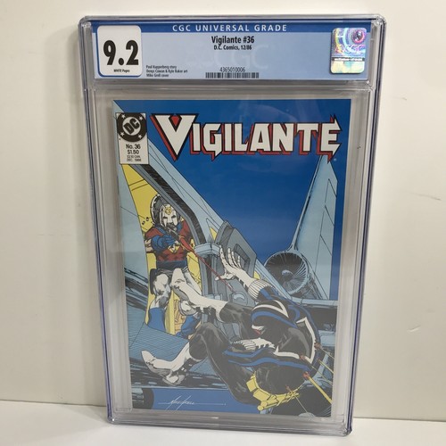 VIGILANTE 36 CGC 9.2 DC Comics 1st Meeting PEACEMAKER Key Issue Mike Grell