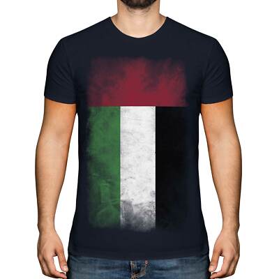 VEREINIGTE ARABISCHE EMIRATE VERBLASSTE FLAGGE HERREN T-SHIRT TEE OBERTEIL AL-IM?RAT AL-ARABIYYAH