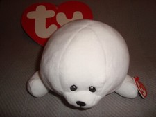 BRAND NEW! BABY TY ~ TINY WHITE SEAL ~ 9" Pluffie Love Safe MWMTs 2017 CUTE! RET
