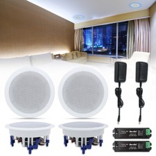 Herdio 4 Kitchen Speakers 5.25" 600W Bluetooth Ceiling Speakers 2-WayFlush Mount