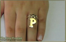 #1 Gift Idea P Letter Silver Charm Ring or Knuckle FREE BOX+ with Bonuses inside