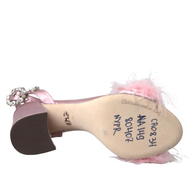 DOLCE & GABBANA Shoes Pink Turkey Feather Embellished