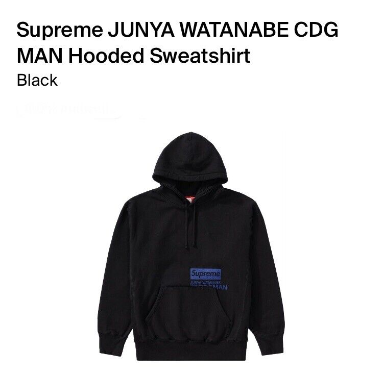 Supreme/Junya Watanabe/Comme des Garcons Man Hooded Sweatshirt Size XL  ‘Black’