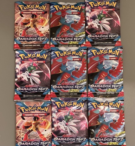 Pokemon TCG: Scarlet and Violet Paradox Rift Sealed Booster Pack - Lot of 9