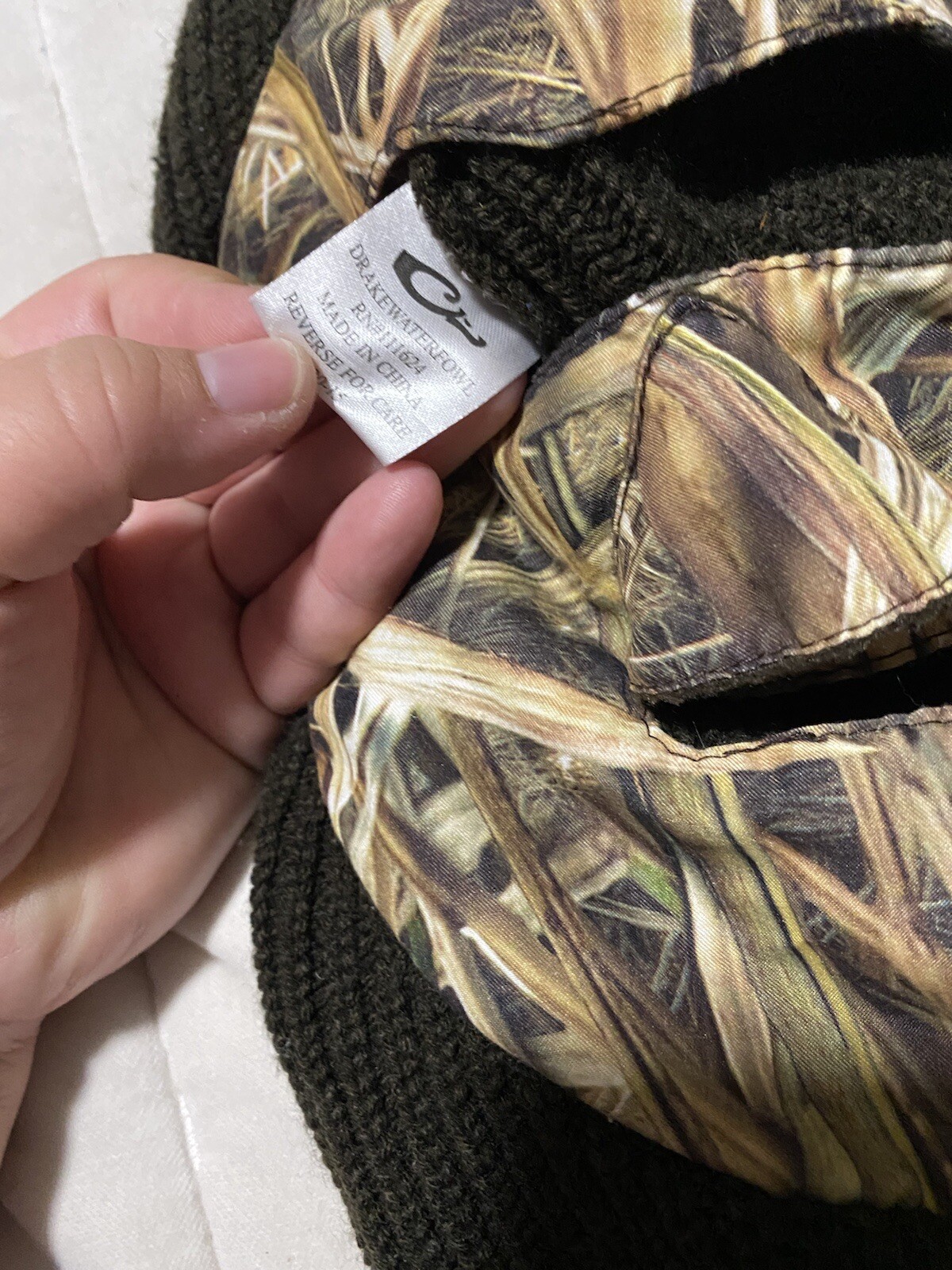 Camouflage Full Face Toboggan Hunting Mask Hat & Matching Mesh Gloves